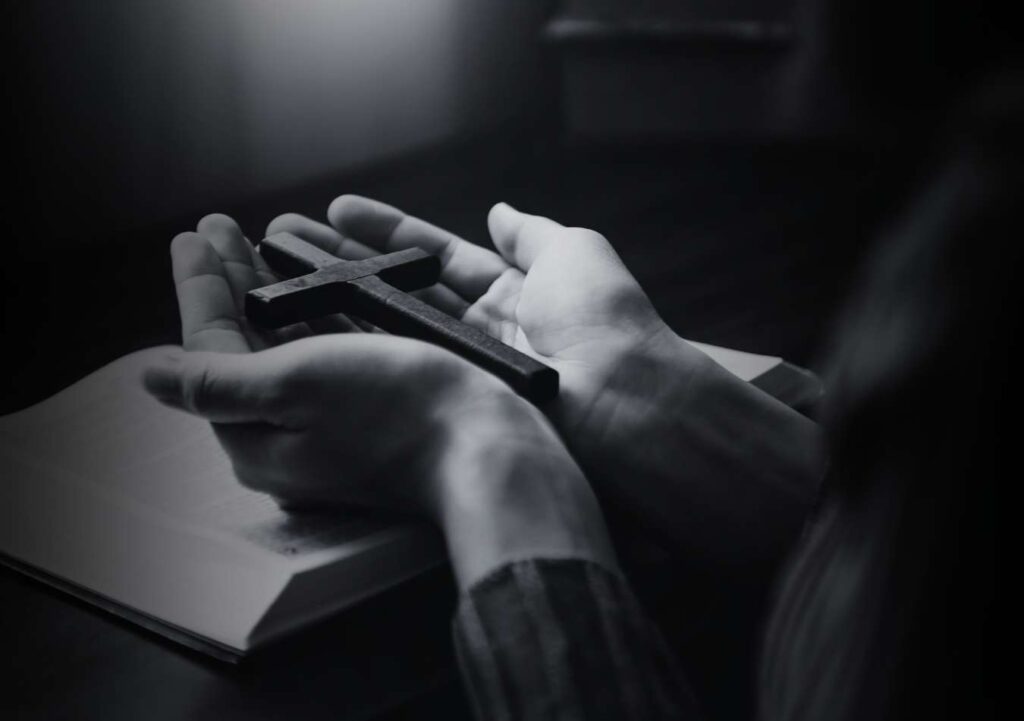 Woman's hands praying